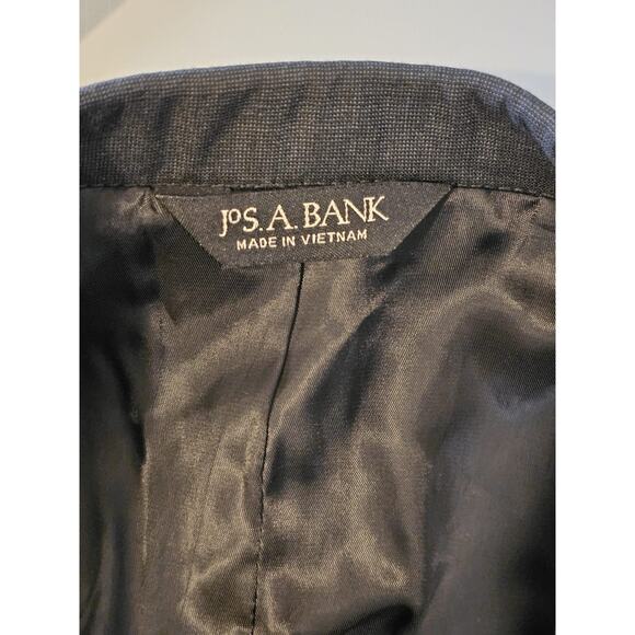 Jos. A. Bank Blazer Men's 44R Black Wool Suit Jacket Sport Coat 2 Button Closure - Picture 5 of 6
